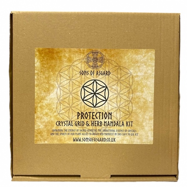 Protection - Crystal Grid & Herb Mandala Kit